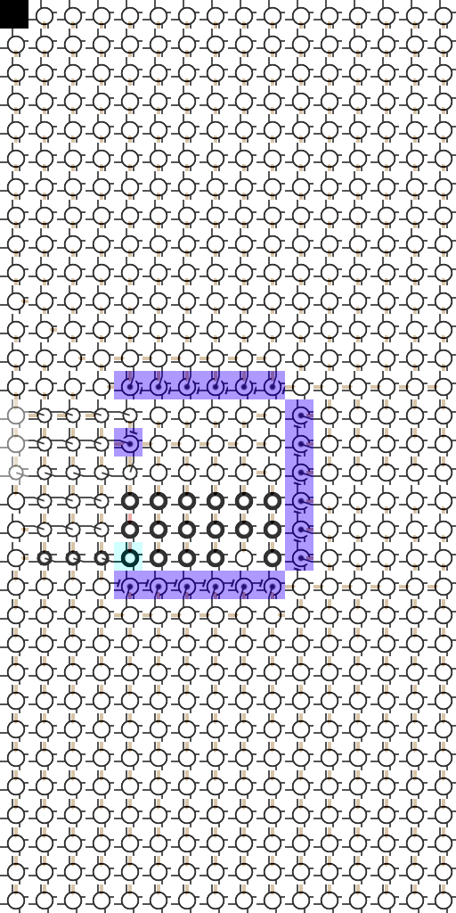 Cartilage Core browser fabric installing a 252-bit configuration into a 6 by 6 child-owned region