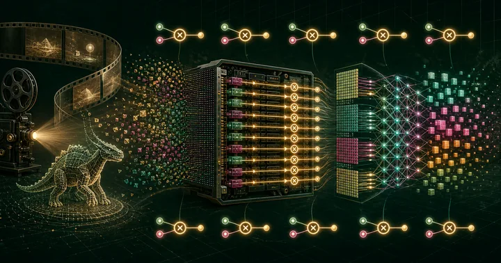 Illustrated path from programmable film shading to GPU and matrix hardware